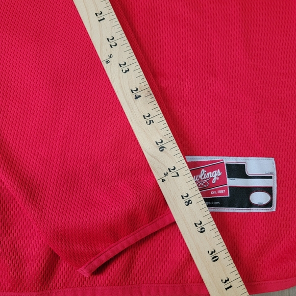 Rawlings Vintage L A long sleeve jersey sweatshirt mens medium 100 % Polyester - Picture 5 of 6